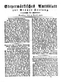 Steyermärkisches Amtsblatt zur Grätzer Zeitung 18260415 Seite: 1