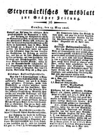 Steyermärkisches Amtsblatt zur Grätzer Zeitung 18260513 Seite: 1