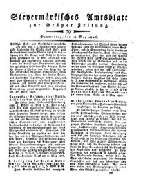 Steyermärkisches Amtsblatt zur Grätzer Zeitung 18260518 Seite: 1