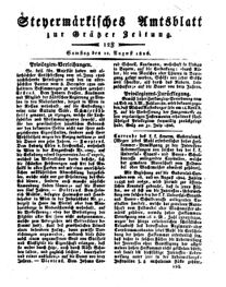 Steyermärkisches Amtsblatt zur Grätzer Zeitung 18260812 Seite: 1