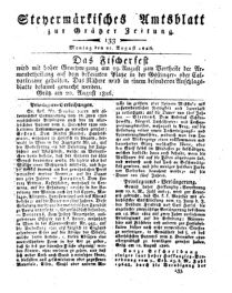 Steyermärkisches Amtsblatt zur Grätzer Zeitung 18260821 Seite: 1