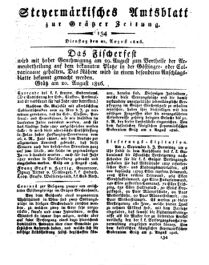 Steyermärkisches Amtsblatt zur Grätzer Zeitung 18260822 Seite: 1