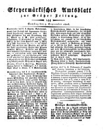 Steyermärkisches Amtsblatt zur Grätzer Zeitung 18260909 Seite: 1