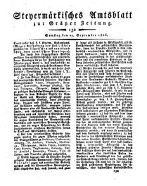 Steyermärkisches Amtsblatt zur Grätzer Zeitung 18260923 Seite: 1