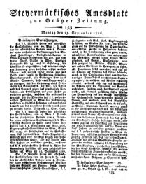 Steyermärkisches Amtsblatt zur Grätzer Zeitung 18260925 Seite: 1