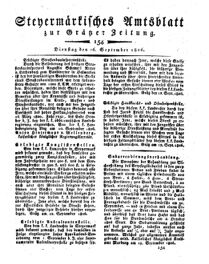 Steyermärkisches Amtsblatt zur Grätzer Zeitung