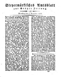 Steyermärkisches Amtsblatt zur Grätzer Zeitung 18261003 Seite: 1