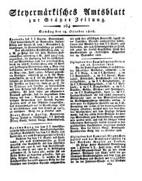 Steyermärkisches Amtsblatt zur Grätzer Zeitung 18261014 Seite: 1