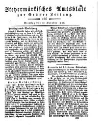 Steyermärkisches Amtsblatt zur Grätzer Zeitung 18261017 Seite: 1