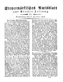 Steyermärkisches Amtsblatt zur Grätzer Zeitung 18261026 Seite: 1