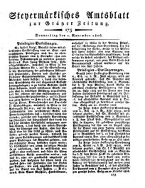 Steyermärkisches Amtsblatt zur Grätzer Zeitung 18261102 Seite: 1