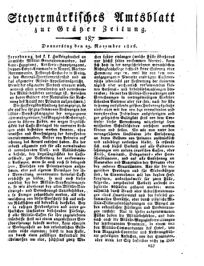 Steyermärkisches Amtsblatt zur Grätzer Zeitung 18261123 Seite: 1