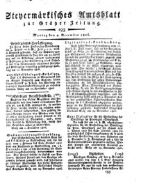 Steyermärkisches Amtsblatt zur Grätzer Zeitung 18261204 Seite: 1