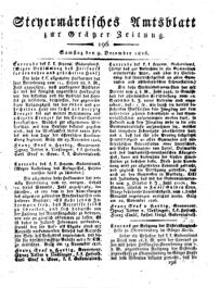 Steyermärkisches Amtsblatt zur Grätzer Zeitung 18261209 Seite: 1