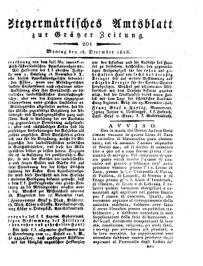 Steyermärkisches Amtsblatt zur Grätzer Zeitung 18261218 Seite: 1