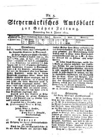 Steyermärkisches Amtsblatt zur Grätzer Zeitung 18290108 Seite: 1