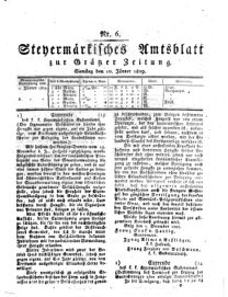 Steyermärkisches Amtsblatt zur Grätzer Zeitung 18290110 Seite: 1