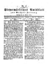 Steyermärkisches Amtsblatt zur Grätzer Zeitung 18290127 Seite: 1