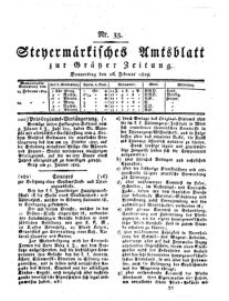 Steyermärkisches Amtsblatt zur Grätzer Zeitung 18290226 Seite: 1