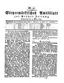 Steyermärkisches Amtsblatt zur Grätzer Zeitung 18290305 Seite: 1