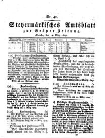 Steyermärkisches Amtsblatt zur Grätzer Zeitung 18290314 Seite: 1