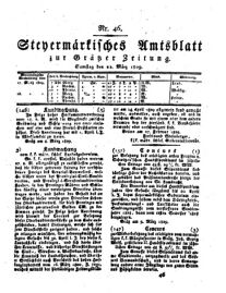 Steyermärkisches Amtsblatt zur Grätzer Zeitung 18290321 Seite: 1