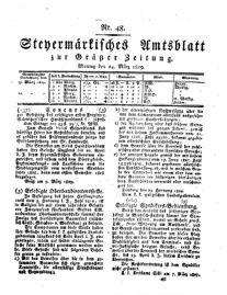 Steyermärkisches Amtsblatt zur Grätzer Zeitung 18290324 Seite: 1