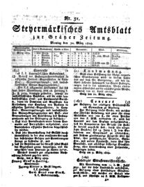 Steyermärkisches Amtsblatt zur Grätzer Zeitung 18290330 Seite: 1