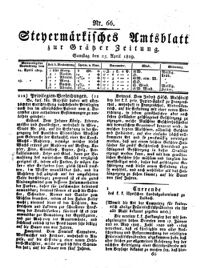 Steyermärkisches Amtsblatt zur Grätzer Zeitung 18290425 Seite: 1