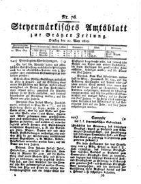 Steyermärkisches Amtsblatt zur Grätzer Zeitung 18290512 Seite: 1