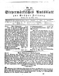 Steyermärkisches Amtsblatt zur Grätzer Zeitung 18290519 Seite: 1