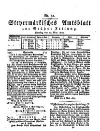 Steyermärkisches Amtsblatt zur Grätzer Zeitung 18290523 Seite: 1