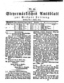 Steyermärkisches Amtsblatt zur Grätzer Zeitung 18290602 Seite: 1