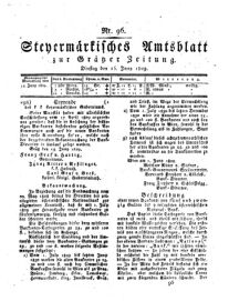 Steyermärkisches Amtsblatt zur Grätzer Zeitung 18290616 Seite: 1