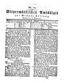 Steyermärkisches Amtsblatt zur Grätzer Zeitung 18290627 Seite: 1