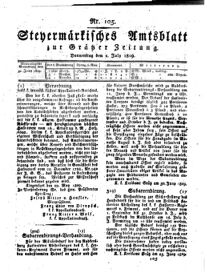 Steyermärkisches Amtsblatt zur Grätzer Zeitung 18290702 Seite: 1