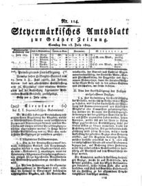 Steyermärkisches Amtsblatt zur Grätzer Zeitung 18290718 Seite: 1