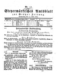 Steyermärkisches Amtsblatt zur Grätzer Zeitung 18290723 Seite: 1