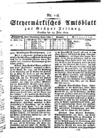 Steyermärkisches Amtsblatt zur Grätzer Zeitung 18290725 Seite: 1