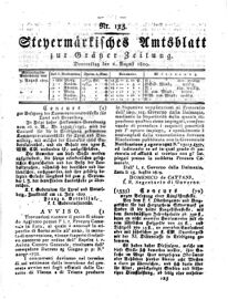 Steyermärkisches Amtsblatt zur Grätzer Zeitung 18290806 Seite: 1