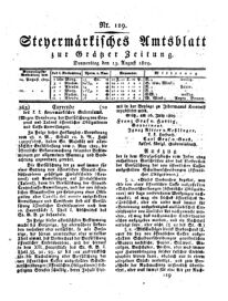 Steyermärkisches Amtsblatt zur Grätzer Zeitung