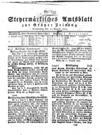 Steyermärkisches Amtsblatt zur Grätzer Zeitung 18290820 Seite: 1