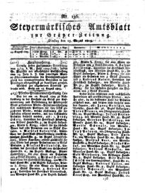 Steyermärkisches Amtsblatt zur Grätzer Zeitung 18290825 Seite: 1