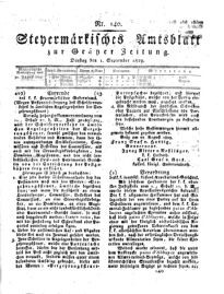 Steyermärkisches Amtsblatt zur Grätzer Zeitung 18290901 Seite: 1