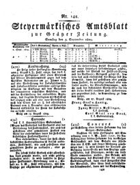 Steyermärkisches Amtsblatt zur Grätzer Zeitung 18290905 Seite: 1