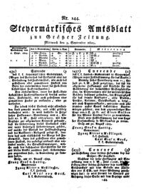 Steyermärkisches Amtsblatt zur Grätzer Zeitung 18290909 Seite: 1