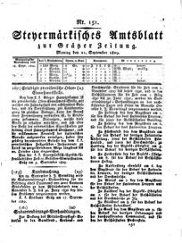 Steyermärkisches Amtsblatt zur Grätzer Zeitung 18290921 Seite: 1