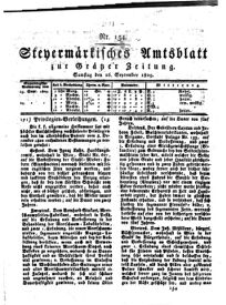 Steyermärkisches Amtsblatt zur Grätzer Zeitung 18290926 Seite: 1