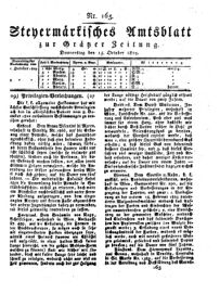 Steyermärkisches Amtsblatt zur Grätzer Zeitung 18291015 Seite: 1