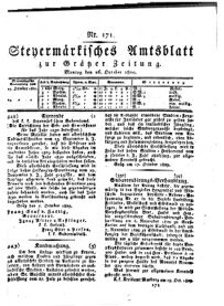 Steyermärkisches Amtsblatt zur Grätzer Zeitung 18291026 Seite: 1